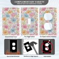 thumbnail image 3 of Yayeee Blank Wall Plate Cover 1-Gang 4.5"x2.7" Home Unused Decorative Outlet, Cute Pastel Flowers Pattern, 3 of 7