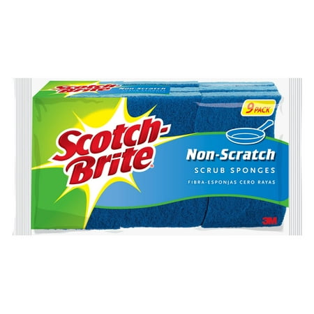 Scotch-Brite Non Scratch Multi-Purpose Scrub Sponges, 9 Pack