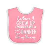 Inktastic Banker Like Mommy Future Job Boys or Girls Baby Bib