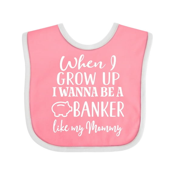 Inktastic Banker Like Mommy Future Job Boys or Girls Baby Bib