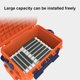 thumbnail image 4 of Caja Herramientas Pesca Cebo Plástico Accesorios Organizador Almacenamiento () Naranja, 4 of 9