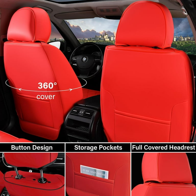 Coverado Seats Car Seat Covers, Waterproof Leather, Universal