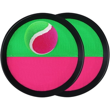 TOYMYTOY Children Kids Sticky  Ball Throw Chuck Ball Toy Set for Kids Handheld Stick Disc Paddles with Ball