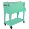 thumbnail image 7 of Home Aesthetics Retro 80Qt Quart Rolling Cooler Cart Ice Chest Patio Outdoor, 7 of 7