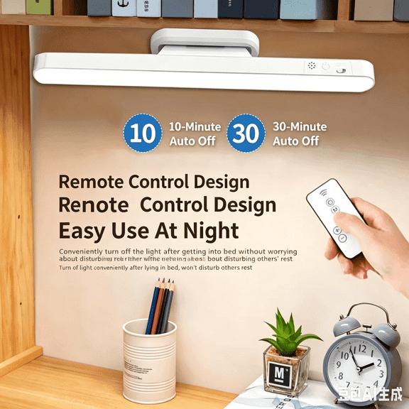 Magnetic LED Night Light, Rechargeable Dimmable Remote Control Eye Caring Portable Bedside Lamp for Bedroom Dorm