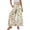 494#Beige, variant on Women's Hawaiian Print Wide Leg Palazzo Pants High Waisted Ties Ruffle Hem Casual Loose Trousers with Pockets Purple L