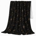 thumbnail image 2 of Mystical Celestial Animal Print Spots Starry Night, Mystical Celestial Art Scene, Warm Flannel Blanket for Cabin and Lodge, Wildlife Lovers Valentine's Day Gift, Fantasy Home Decor, 2 of 7