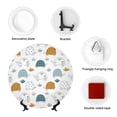 thumbnail image 4 of Picia Cute Doodle Turtles Pattern Bone China Decorative Plate – Wall Decor with Stand and Adhesive, Elegant Ornament for Living Room, Office, or Entryway-6in, 4 of 6
