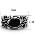 thumbnail image 2 of Mens Silver Rings Stainless Steel Anillo Onyx Compromiso Regalo Para Hombre Acero Inoxidable, 2 of 4