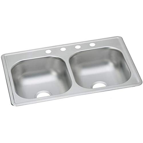Dayton DSE233194 Equal Double Bowl Drop-In Stainless Steel Sink