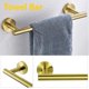 thumbnail image 4 of Nolimas Juego De Accesorios De Baño De 3 Piezas De Oro Cepillado Sus304 De Acero Inoxidable Redondo Montado En La Pared Incluye Barra De Toalla De Mano De 12.0 In, Soporte Para Papel Higiénico, Gancho, 4 of 5