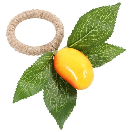 

4Pcs Simulation Mango Fruit Napkin Ring Mango Napkin Buckle for Wedding Dinner Party Xmas Thanksgiving Birthday