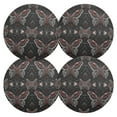 thumbnail image 2 of Butterflies Black Black Round Placemats Plate Mats 15 Inch Non-Slip Heat Resistant Washable PVC Set Indoor for Kitchen Dining Table 4PCs, 2 of 6