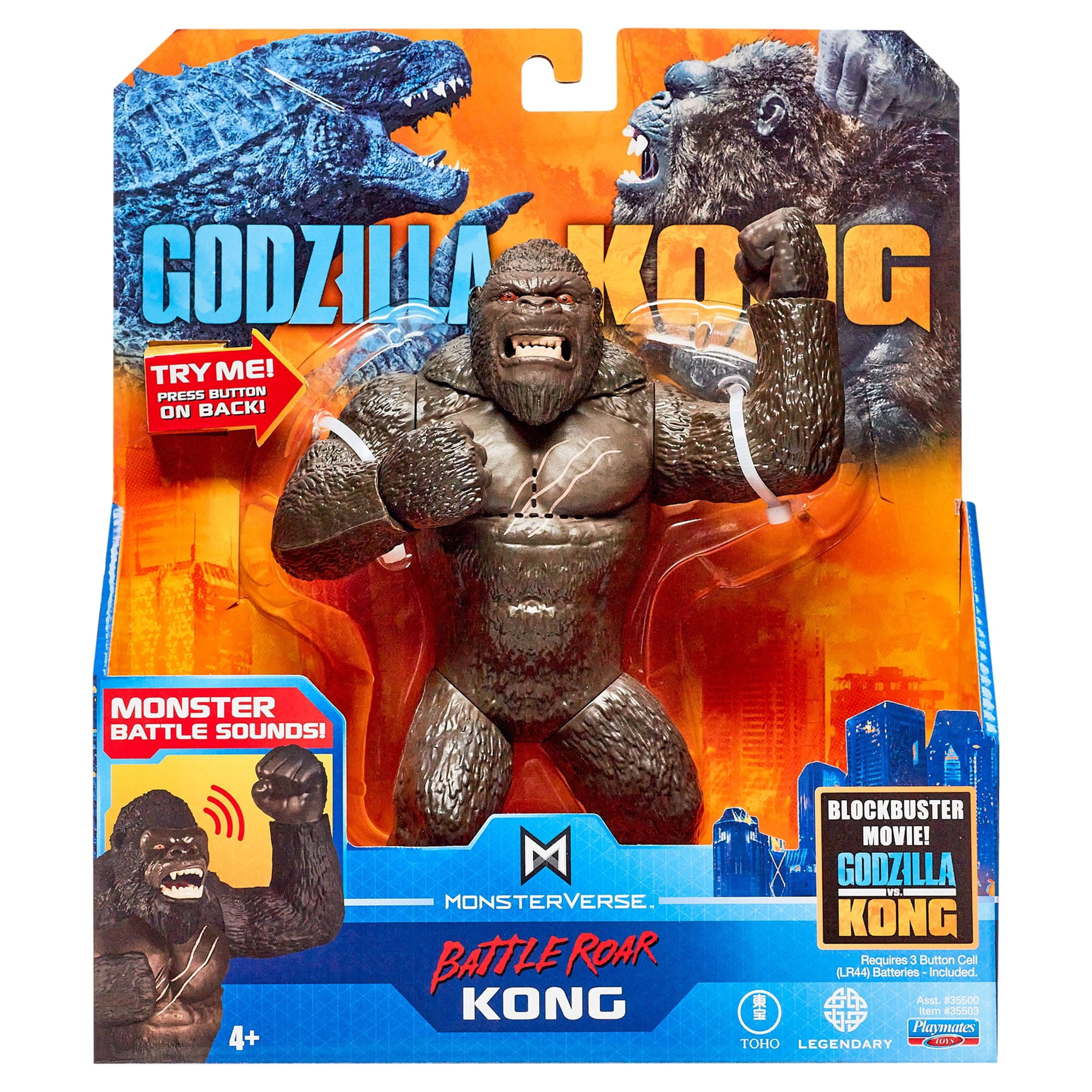 (3 pack) Godzilla vs Kong Deluxe Battle Roar Kong with Sound