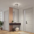 thumbnail image 2 of Artika Swirl Ribbon Modern Flush Mount Ceiling Light Fixture, Chrome, 2 of 5