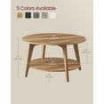 thumbnail image 2 of VASAGLE Round Coffee Table, 2 Tier Coffee Table with Storage, for Living Room, 31.5 x 17.7 Inches, Easy to Assemble, Honey Brown, 2 of 6