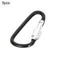 thumbnail image 2 of Cheers.US 5Pcs Aluminum D-Ring Spring Loaded Gate Small Keychain Carabiners Clip Set for Outdoor Camping Mini Lock Hooks Spring Snap Link Key Chain Durable, 2 of 3