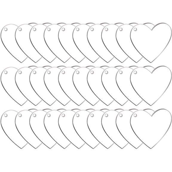 WINDLAND Acrylic Keychain Blanks Bulk Acrylic Ornament Blanks for Vinyl Valentine's Day