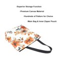 thumbnail image 3 of Large Canvas Bag 13.5x5.1x15 Inch Canvas Bag Shopping Canvas Bag Suitable For Outing Shopping Travel Out Of Large Capacity Storage Cartoon Coral Flowers, 3 of 9