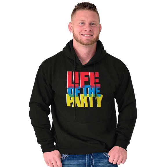 Life of Party Fun Drinking Partying Unisex Plus Fleece Graphic Hoodie Brisco Brands 2X