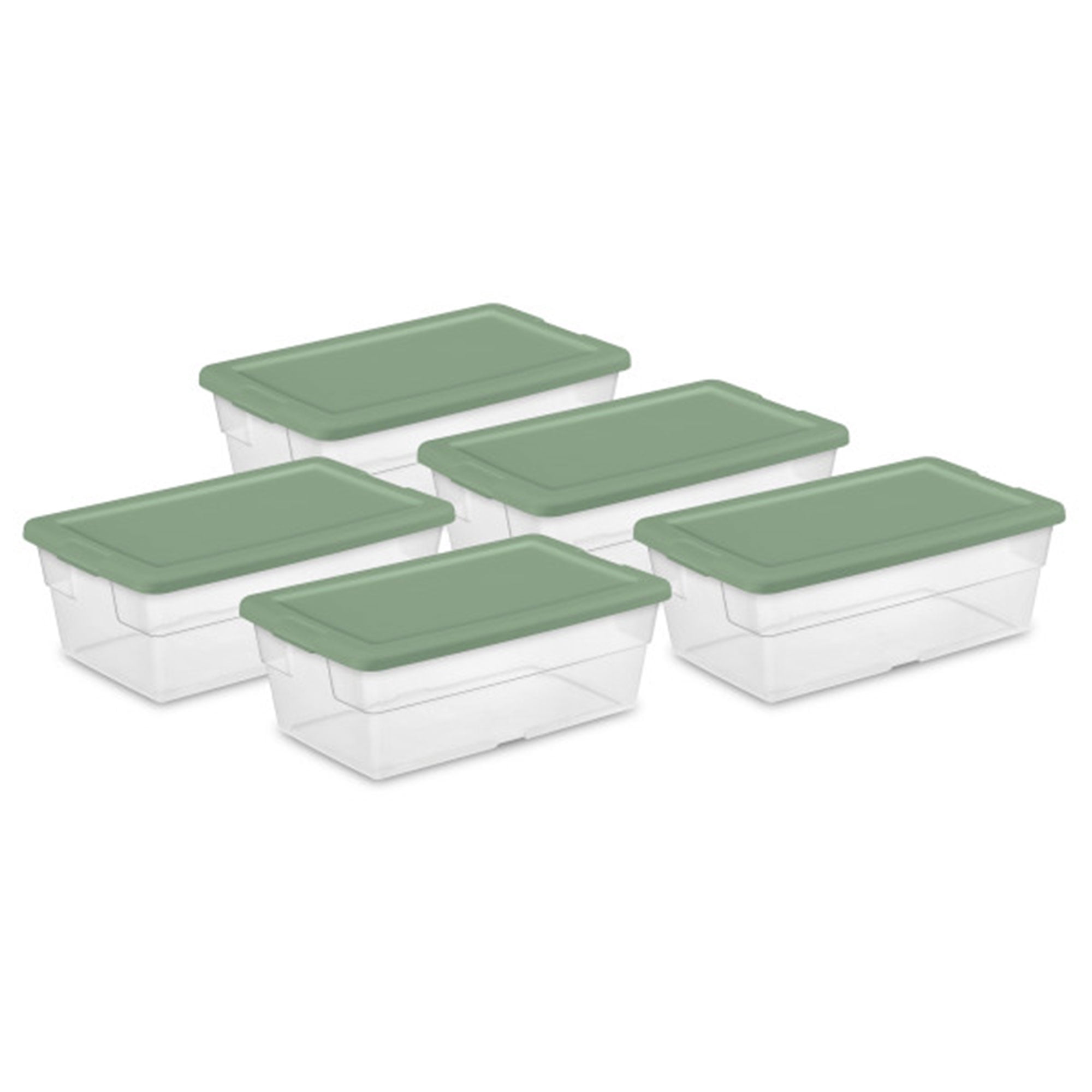 Sterilite Stackable 6 Qt Storage Box Container, Clear