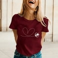 thumbnail image 1 of WILLBEST Womens Tshirts Womens Spring Summer Printed Short Sleeve O Neck T Shirt Top, 1 of 4