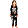thumbnail image 4 of CUZIBR Toddler Pajamas For Boys Girls Halloween Long Sleeve Crew Neck Tops And Pants 2 PC Sleepwear Skeleton Candy Graphic Soft Loungewear Leisure Party Daily Nightwear,Black,2-3 Years, 4 of 4