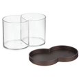 thumbnail image 6 of mDesign Plastic Dual Canister Jar Organizer Set with Storage Lid - Clear/Bronze, 6 of 8