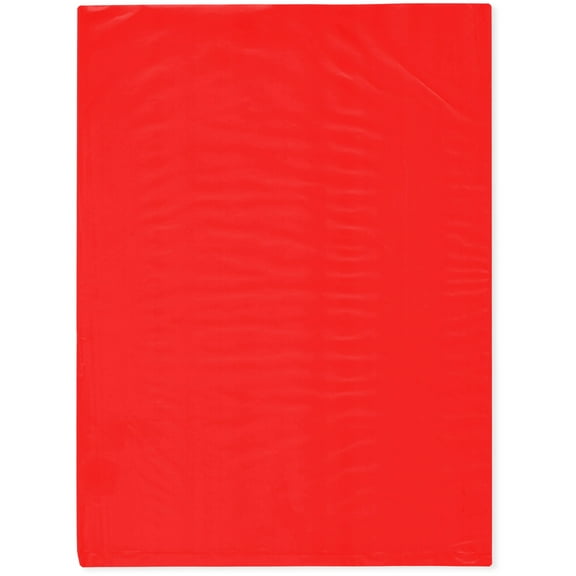 Plymor 9" x 12" (Pack of 100), Red 2 Mil Flat Open Plastic Poly Bags