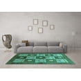 thumbnail image 3 of Ahgly Company Indoor Rectangle Oriental Turquoise Blue Industrial Area Rugs, 2' x 4', 3 of 4