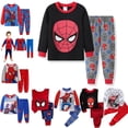 thumbnail image 2 of Pijamas para niños Traje Spiderman Algodón Impresión Dibujos animados Coche Hogar Niños Ropa Manga larga + Pantalones 2-7T Envío gratis7T (130 CM) zhangmengya CONDUJO, 2 of 2