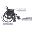 thumbnail image 2 of Silla de ruedas Invacare Tracer EX2 para adultos | Plegado estándar | Asiento de 50 cm | Reposapiés y brazos completos, 2 of 5
