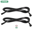 thumbnail image 4 of Uxcell 2-Pack Waterproof Extension Cable, 3 Pin 9.84 Ft/3m Wire with 18AWG IP67 Male and Female Connectors for Spotlights[Black], 4 of 7