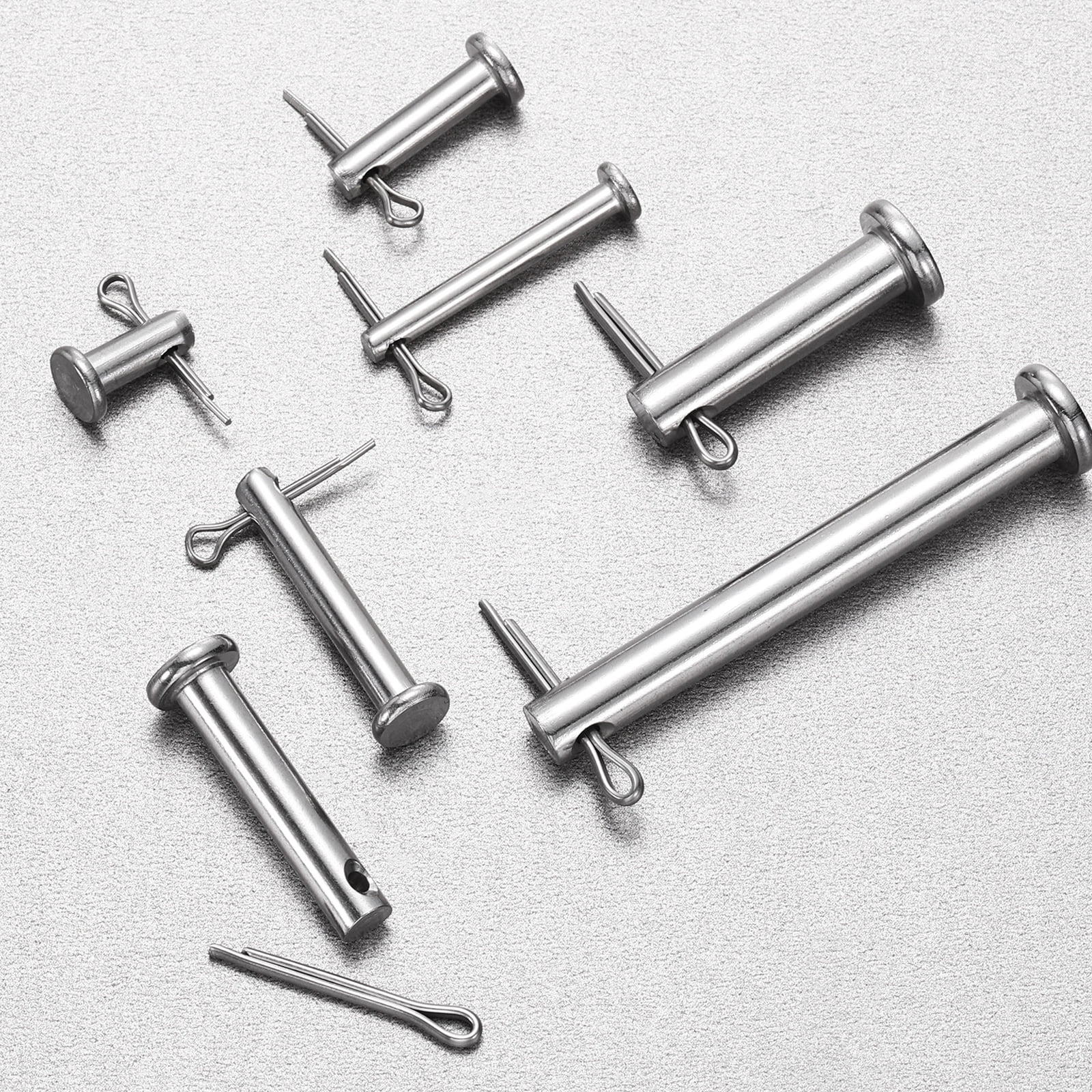 8Pack M3x10mm Clevis Pins, 304 Stainless Steel Single Hole Flat Head Clevis Pin Hairpin Location Pin with Cotter Pins for Trailer Latch Mechanics Repair Furniture Installation