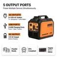thumbnail image 6 of KingChii 2500 Watt Portable Inverter Generator, Gas Powered, Quiet 58dB & up to 11H Runtime, Outdoor Camping, RV & Home Emergency Backup, EPA Compliant, 6 of 14