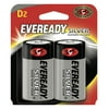 Eveready Silver Alkaline D Batteries, 2 Pack of D Cell Batteries