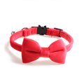 thumbnail image 2 of Detachable Bowknot Cats Collar With Bell Size Adjustable Comfortable Beautiful Solid Color Dogs Bow Tie Pets Accessories, 2 of 7