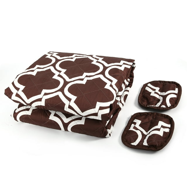 Polyester Pongee Imperméable à l'Eau Antidérapant Résistant Animal de Compagnie Canapé Coussin Ultrasonique Impression Animaux de Compagnie Lounge Mat PadDark Impression de Café Trois Personnes 167x190cm
