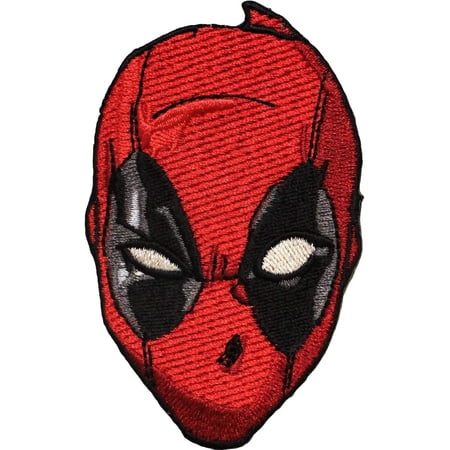 Deadpool Face Mask Iron-On Patch Marvel Comic Anti-Hero Craft Apparel Applique