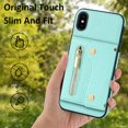 thumbnail image 2 of Funda para iPhone X/XS ligera, gran capacidad, correa larga, mini mochila con ranuras para tarjetas, 2 of 5