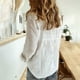 thumbnail image 4 of Camisas elegantes de lino y algodón para mujer, Blusas informales con solapa y botones, Blusas holgadas de manga larga para primavera y verano, 4 of 5