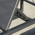 thumbnail image 5 of Nelson Outdoor Aluminum Framed Chaise Lounge with Grey Mesh Body, Set of 2, Black Finish, 5 of 9