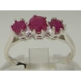 thumbnail image 3 of 10k White Gold Natural Ruby Womens Engagement Ring - Size 8.5, 3 of 6