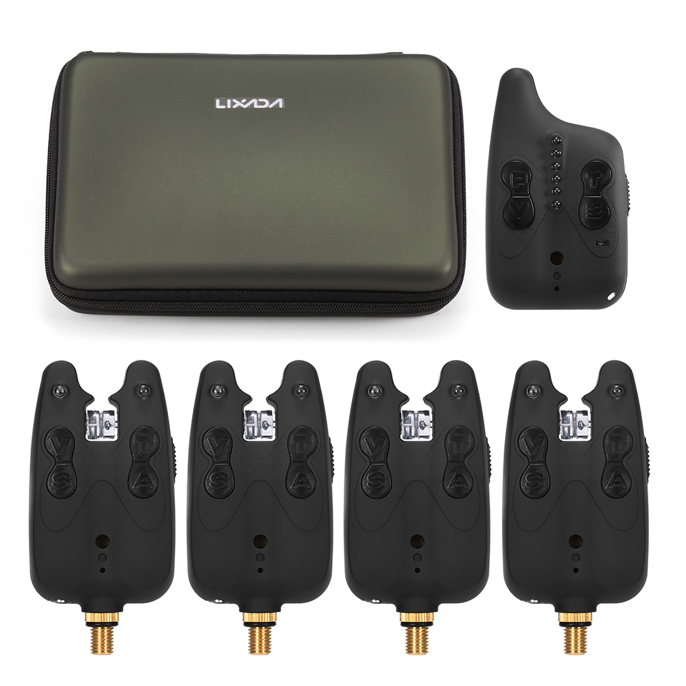 Lixada Wireless Digital Fishing Alarm Set Fishing Bite Sound Alert Kit with Bag