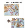 thumbnail image 6 of Blue Bunny Easter 2 Panel Kitchen Curtains for Windows, Colorful Eggs Rabbits Pastoral Bathroom Privacy Curtain, Home Décor Window Treatment for Bedroom/Living Room 55"x45", 6 of 6