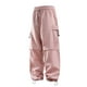 thumbnail image 1 of Pantalones cargo de color liso y pierna ancha para hombre: cintura elástica y corte holgado, mezcla de nailon y spandex, pantalones versátiles para uso informal/al aire libre, 1 of 6