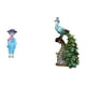 thumbnail image 1 of Elegante Figura De Geisha Asiática Estilo Kabuki Con Pavo Real, Ideal Para Dormitorio, Oficina, Sala De Estar, Casa De Campo, Casa De Muñecas, Estantería O Decoración Del Hogar., 1 of 8