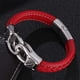 thumbnail image 5 of Minnieouse trenzada personalizada diseñada exclusivamente para hombres Pulseras Mujer Brazaletes EleganceBeauty Ropa, zapatos y accesorios Miscelánea rojo, 5 of 6