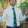 thumbnail image 4 of Saint Patricks Day Plaid Tie Funny Ties for Men St Patricks Ties Mens Novelty Neckties Green Argyle Tie, 4 of 9