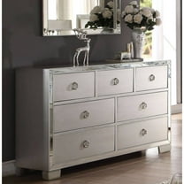57''L X 15''W X 34''H  Glam Contemporary Dresser in Platinum